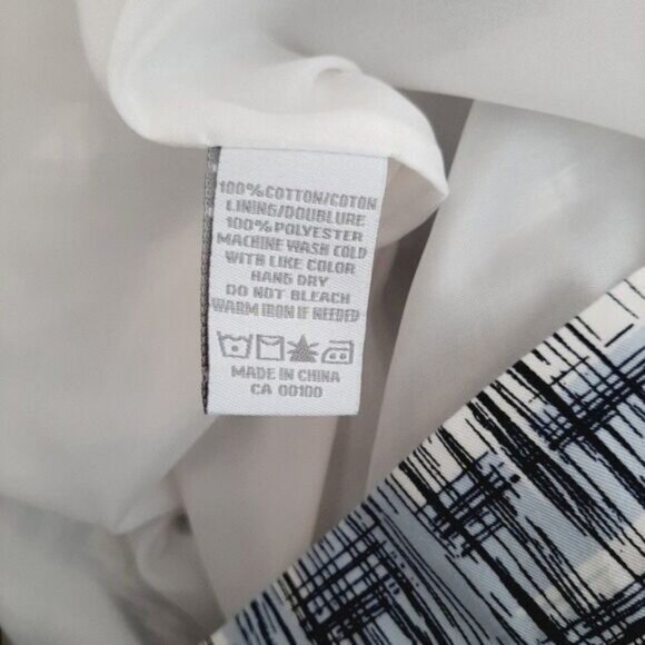 ALFRED SUNG Pure Blue & White Sleeveless Sheath Dress Sz 4 - Picture 15 of 15